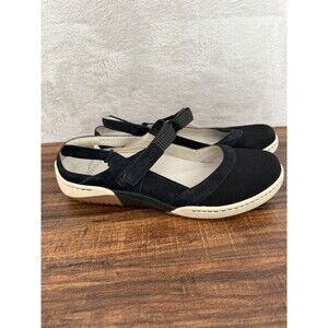 DANSKO RAEANN Black Mary Jane Textile and Suede Slingbacks EU 39 US 8.5